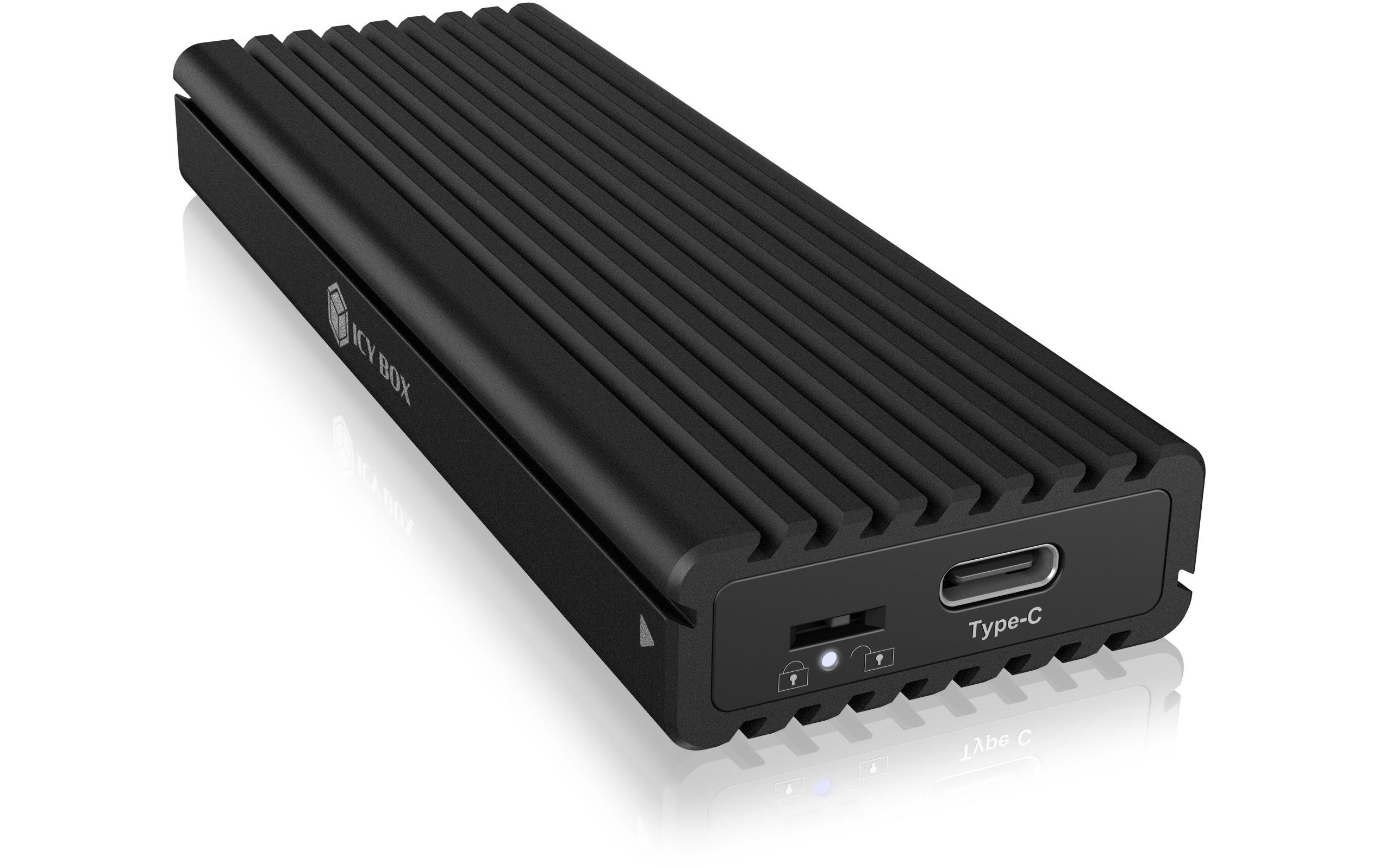 ICY BOX ext. M.2 NVMe Gehäus IB-1817MCT-C31 schwarz, USB 3.2 Type-C, M.2 NVMe SSD