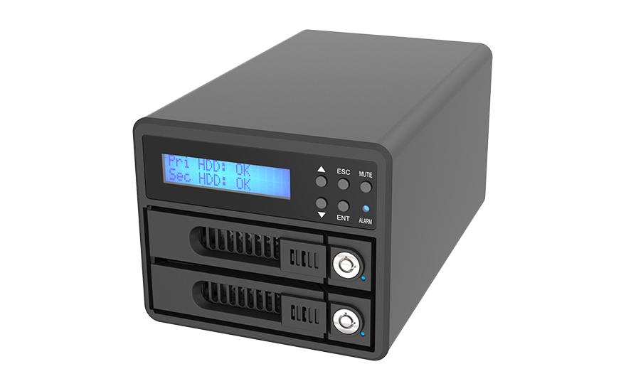 Raidon ext. 2x 2.5/3.5 Gehäuse GR3680-BA31 schwarz, USB3.2, für 2xSATA HDD