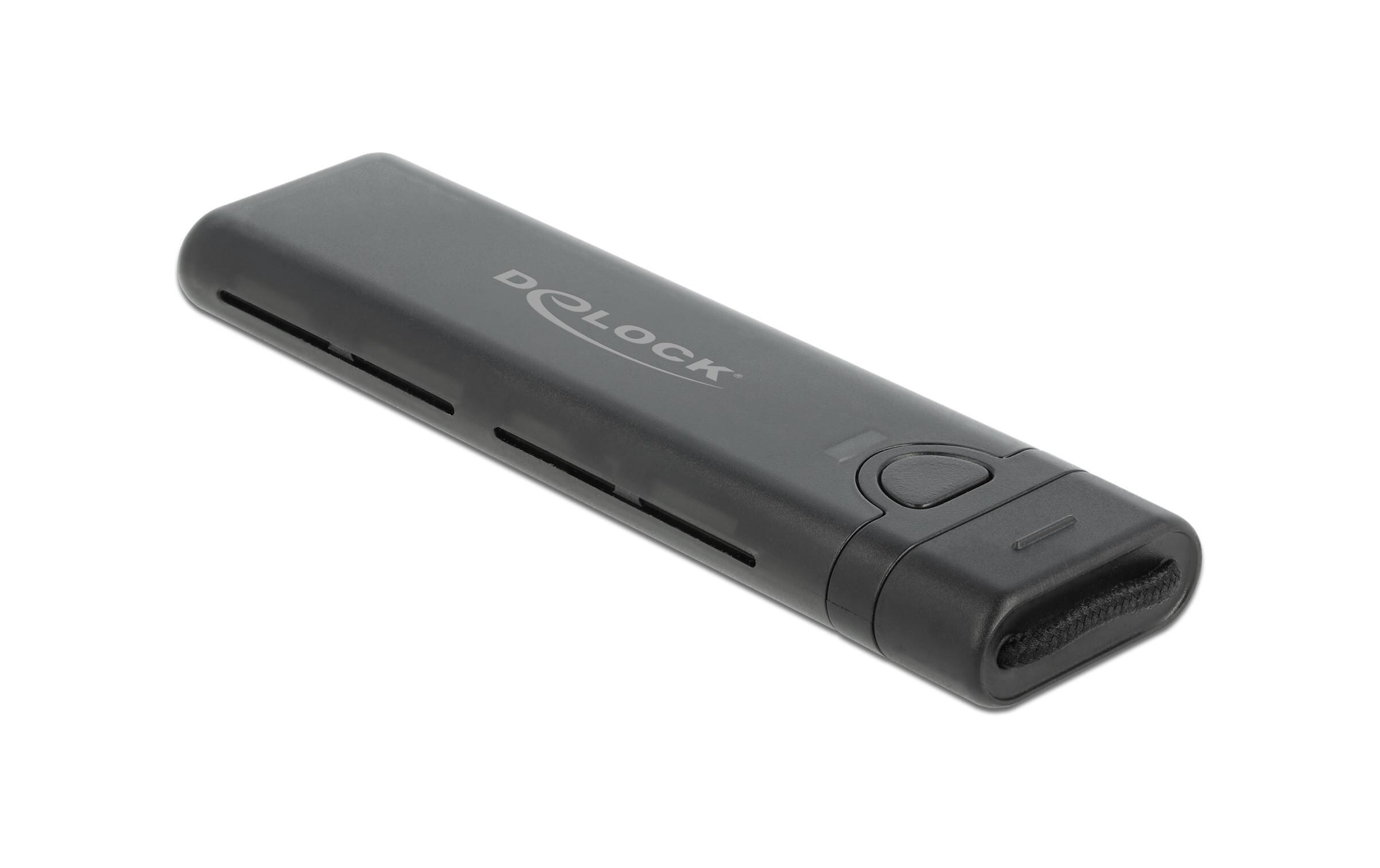 Delock M.2 NVME&SATA zu USB Gehäuse Typ-C USB3.2 Gen2, 10Gbps, werkzeugfrei