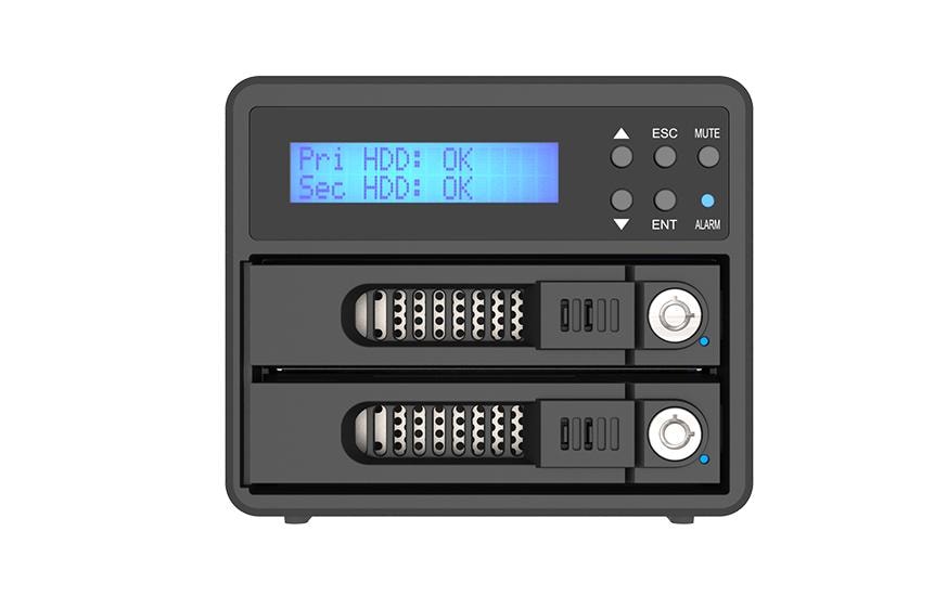 Raidon ext. 2x 2.5/3.5 Gehäuse GR3680-BA31 schwarz, USB3.2, für 2xSATA HDD