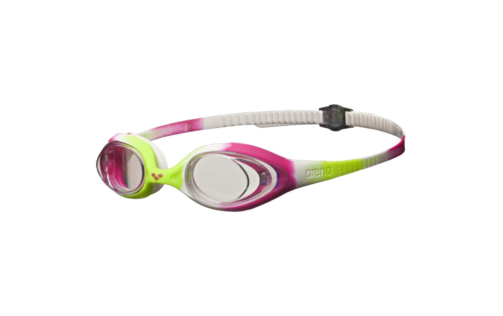 arena Goggle Spider Junior lime fuchsia/white/clear (Indoor)