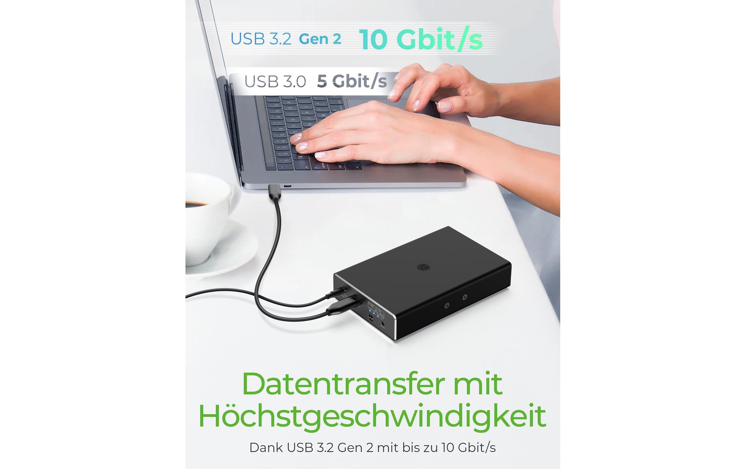 ICY BOX ext. 2.5 Raid Geh. IB-RD2253-C31 schwarz, USB3.2 Type-C, für 2x 2.5 SSD