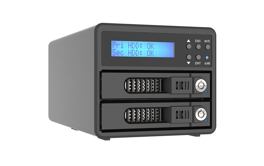 Raidon ext. 2x 2.5/3.5 Gehäuse GR3680-BA31 schwarz, USB3.2, für 2xSATA HDD